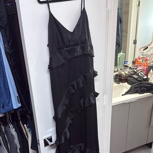 Elegant Black Ruffle Dress